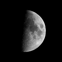 Image showing First quarter moon