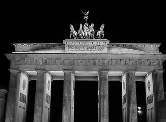 Image showing Brandenburger Tor in Berlin in black and white