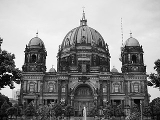 Image showing Berliner Dom in Berlin in black and white