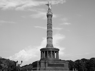 Image showing Angel statue in Berlin in black and white