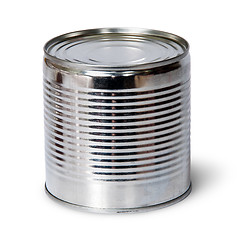 Image showing Silver tin can