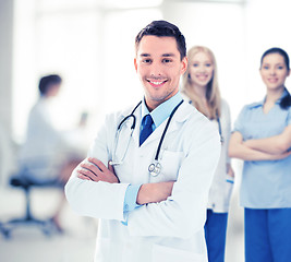 Image showing male doctor with stethoscope