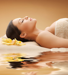 Image showing beautiful woman in spa salon