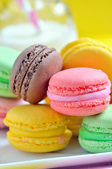 Image showing French colorful macarons 