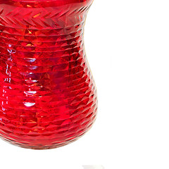 Image showing Red glass