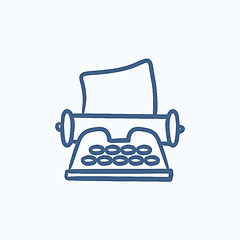 Image showing Typewriter sketch icon.