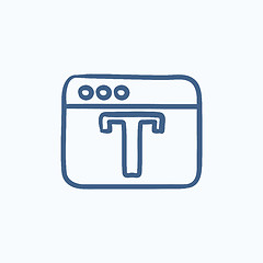 Image showing Design editor tool sketch icon.