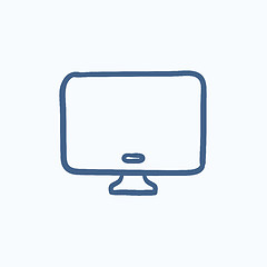 Image showing Monitor sketch icon.