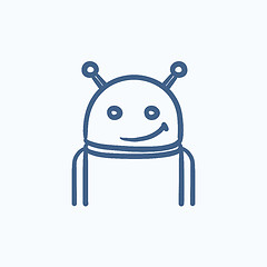 Image showing Robot sketch icon.