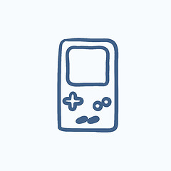 Image showing Electronic game sketch icon.