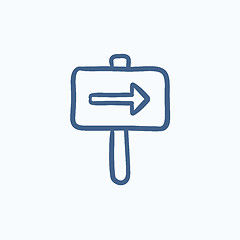 Image showing Travel traffic sign sketch icon.