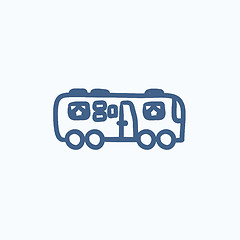 Image showing Motorhome sketch icon.