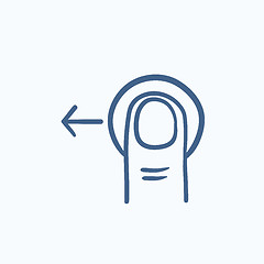 Image showing Touch screen gesture sketch icon.