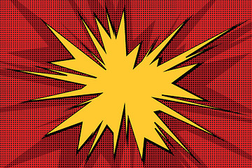 Image showing Explosive pop art background comics bubble