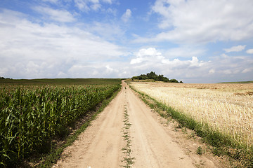 Image showing road in a field  