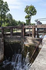 Image showing old wooden bridge  