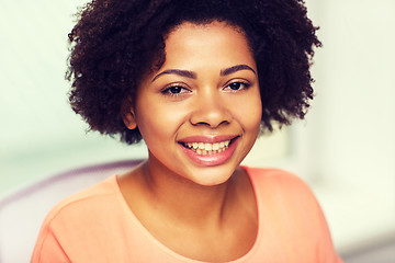 Image showing happy african american young woman face