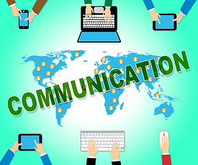 Image showing Communication Online Means Web Site And Networking