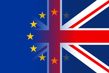 Image showing Brexit Flags Indicates Britain Referendum Democracy And Remain