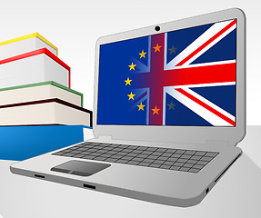 Image showing Brexit Laptop Indicates Britain Decision Www And Vote