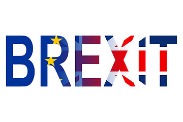 Image showing Brexit Word Represents Britain Eu Union And Great