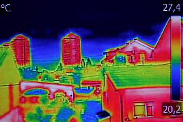 Image showing Thermal image on Residential building