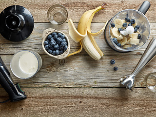 Image showing ingredients for making smoothie