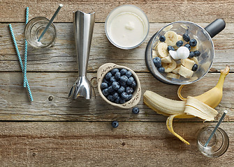 Image showing ingredients for making smoothie