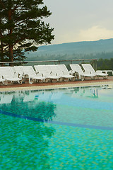 Image showing swimming pool with blue water