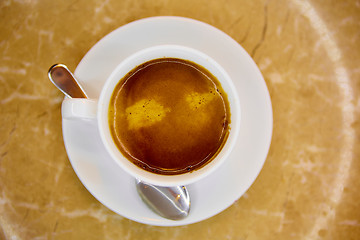 Image showing Coffee cup. Top view