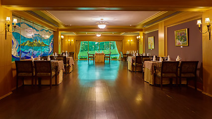 Image showing new and clean luxury restaurant in european style
