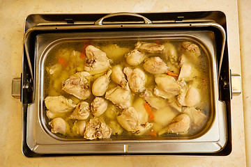 Image showing Pieces of boiled chicken breast