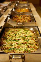 Image showing Hotel breakfast board