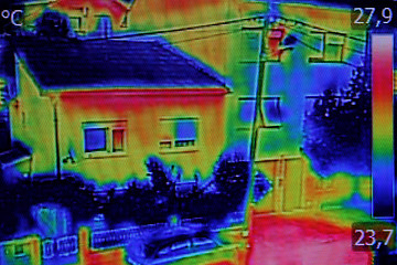 Image showing Thermal image on Residential building