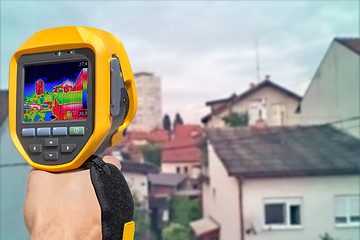 Image showing Recording Buildings With Thermal Camera