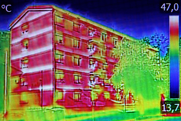 Image showing Thermal image on Residential building