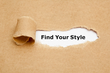 Image showing Find Your Style Ripped Paper