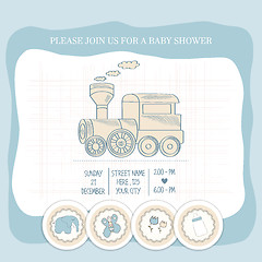 Image showing baby boy shower card