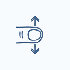 Image showing Touch screen gesture sketch icon.