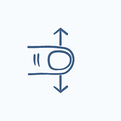 Image showing Touch screen gesture sketch icon.