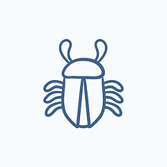 Image showing Computer bug sketch icon.