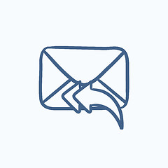 Image showing Sending email sketch icon.