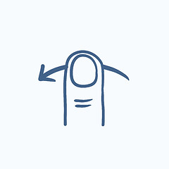 Image showing Touch screen gesture sketch icon.