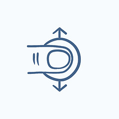 Image showing Touch screen gesture sketch icon.