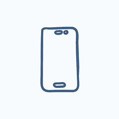 Image showing Mobile phone sketch icon.