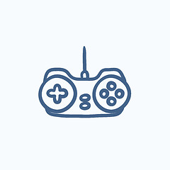 Image showing Joystick sketch icon.