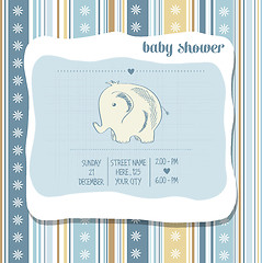 Image showing baby boy shower card