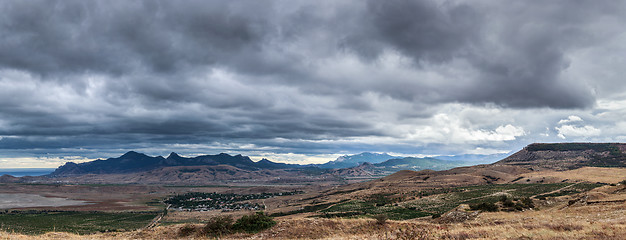 Image showing Running storm clouds