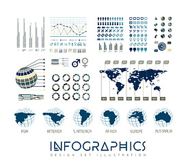 Image showing Infographics vector set illustration