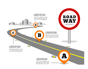 Image showing Road way design infographics.